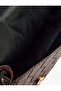 Knitted Textured Faux Leather Handbag with Metal Buckle - 5