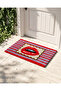 Red Coconut Fiber Lips Door Mat 45X1.5X75 cm - 2