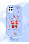 Samsung Galaxy A12 Compatible Case Camera Protector Blue Silicone Couple Phone Case Strawberry Pattern - 2