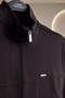 Brown Stand Collar Sweatshirt Set Standard Fit Zipper Pocket Cotton Steel Interlock Fabric Men's Bottom Top Set - 4