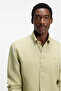 Men's Shirt Collar Button Closure Long Sleeve Light Green Shirt - 3