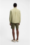 Men's Shirt Collar Button Closure Long Sleeve Light Green Shirt - 4