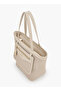 Monogram Print Tote Bag with Front Pocket - 5