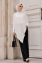 Asymmetric Collar Long Transparent Poncho Cape - 80% Cotton - 6