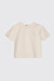 Baby Girl Crew Neck Ecru T-Shirt
