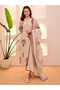 Dhira Beige Striped Suit Set - ALV2192-Beiges-Size-M-38-Inches - 5