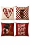 Home Sweet Home Patterned 4-Piece Throw Pillow Cover Set - 3