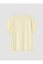 Yellow Plus Size 100% Cotton Embroidered Women's T-Shirt - 2