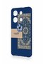 Infinix Note 30 Compatible Blue Ethnic Carpet Pattern Silicone Case - 4