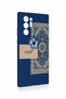 Samsung Note 20 Ultra Compatible Blue Ethnic Carpet Pattern Silicone Case - 3