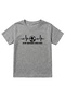 Grey Football Heartbeat Graphic Kids T-Shirt - 2