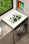 Clothes Dryer Top Organizer Mat Liquid-Proof Cover Bamboo Panda