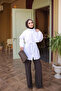 White Windbreaker Detailed Waist Tie Shirt - 3