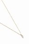 Xuping Gold Colorful, Zircon Stone Letter F Necklace - 45 cm (Anti-Allergic) - 2