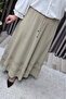 Women's Clothing Plus Size Seersucker Layered Flared Skirt - 4