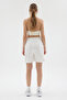 Women's High Waist Combed Cotton Bermuda Shorts - 5