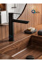 Long Model Luxury Bowl Sink Faucet Brass - Black - 6