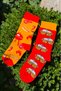 Unisex Left and Right Socks with Barbecue and Beer Patterns - 3