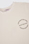 Boy's Crew Neck Ecru T-Shirt - 3