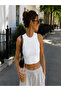 White Crew Neck Short Sleeve Crop - 3