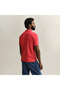 Men's Red Regular Fit Logo Polo Neck T-Shirt - 3