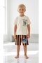 Boy's Summer Shorts Stylish Model Set Top and Bottom Set 100% Cotton Super Quality Flexible Fabric - 6