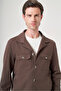 Brown Berber Collar Knitted Elastic Waist 6 Drop Slim Fit Unlined Flexible Suit 1001260177 - 4