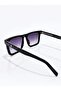 Velocity Square Sunglasses for Men & Women, Black Frame with Gradient Smoke Purple Lenses - 6