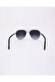 Skyline Men's Aviator Sunglasses | Silver Metal Frame with Navy Blue Temples & Smoke Grey UV400 Lenses | Model 8258-C5 - 6