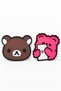 Teddy Bear and Pink Teddy Bear Coaster Set of 4 - Pvc Non-Slip Coasters (2 Teddy Bears + 2 Pink Teddy Bears) - 3