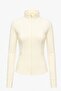 Slim fit knitted high neck zippered cardigan - 6