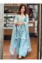 Light Blue Silk Embroidered Palazzo Suit Set - HRT8046 | Light Blue-Size:L-40-Inches - 3