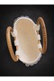 Handmade Sequin Detailed Straw Handle Women's Handbag - Cream |   29 X 20 cm - 2