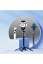 Dual Lighting Selfie Stick Monopod with 4-Leg Detachable Tripod / 135cm Extended Height / 4.7"-7" Mobile Compatibility / Rechargeable Battery / Remote Shutter - Black - 7