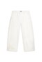 Wide Leg White Trousers with Elastic Waist - 3
