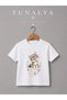 Tunalya Kids T-Shirt with Baby Wolf Design Premium Printed Unisex Cotton T-Shirt