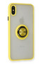 Aconcept iPhone X Case Montreal Silicone Cover with Ring (32421) - Yellow - 2