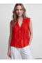 Original Ruffled Collar Tulle Blouse