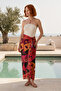 Crimson Mosaic Large Maxi Beach Pareo - Non-See-Through Shiny Fabric - 120X155 cm - 3
