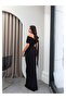 Knot Detail Cape Long Dress - 5