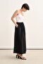 Women's Poplin Skirt with Elastic Waist Black - 5