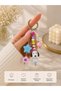 Cute Dog Figurine Keychain with Stars, Flowers, and Beads, Bag Ornament, Phone Charm - 2