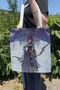 Kujou Sara Genshin Impact V1 Double-Sided Canvas Print Tote Bag Anime Bag