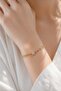 Gold Color Brass Paperclip and Chain Star Model Women's Bracelet - 2