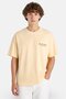 Men Crew Neck Short Sleeve Embroidered Logo T-Shirt, Beige