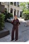 Tencel Fabric Gold Buttoned Bat Sleeve Suit - 3