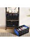 Heavy-Duty Collapsible Storage Crate 55L – Stackable Collapsible Plastic Bin with Handle – Multi-Purpose Organizer Basket for Home, Kitchen, Garage, Office, Camping – Blue - 8