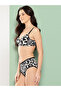 Black Animal Print Lightly Padded Non Wired Bra and Brief Set - 2