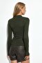 Busem Slim Fit V-Neck Long Sleeve Blouse - 3
