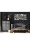 Graffiti Bulldog Canvas Wall Art | 50x100 Inches Gallery Wrapped | Pop Art Street Art with Cartoon Stickers | Urban Dog Decor - 4
